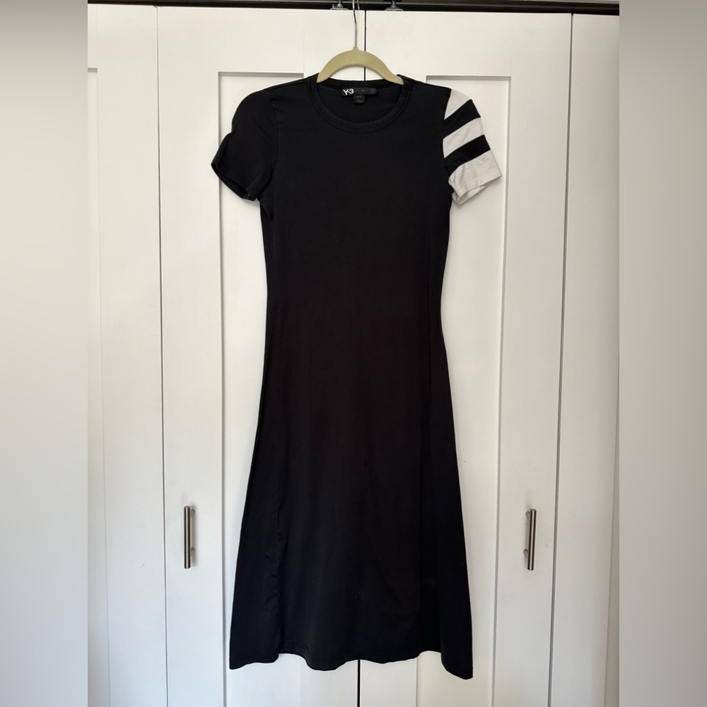 Y3 Yohji Yamamoto Adidas Black T Shirt short sleeve MIDI Dress